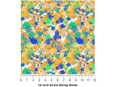 Sour Times Paint Splatter Vinyl Film Pattern Size 12 inch Scale~Rwraps Sour Times Paint Splatter Sizing Chart~2