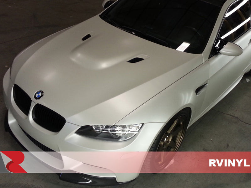 3M 2080 Satin Pearl White Hood Installed Wrap