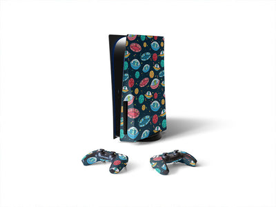 space invaders science fiction Sony PS5 DIY Skin