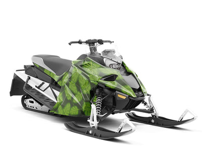 Space Spinach Vegetable Custom Wrapped Snowmobile
