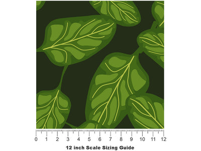 Space Spinach Vegetable Vinyl Film Pattern Size 12 inch Scale~Rwraps Space Spinach Vegetable Sizing Chart~2