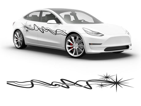 3M Matte Black Sparkle Body Graphic~Full Side Auto Decal Kit~0