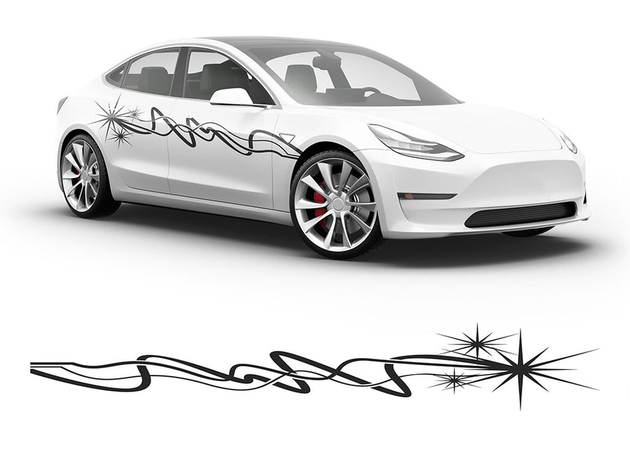 3M Matte Black Sparkle Body Graphic~Full Side Auto Decal Kit~0