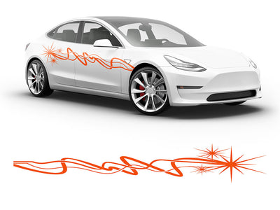 3M Bright Orange Sparkle Body Graphic~Full Side Auto Decal Kit~0