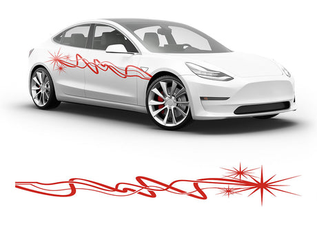 3M Light Red Sparkle Body Graphic~Full Side Auto Decal Kit~0