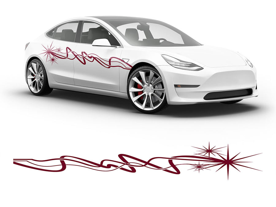3M Burgundy Sparkle Body Graphic~Full Side Auto Decal Kit~0