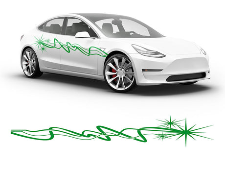 3M Bright Green Sparkle Body Graphic~Full Side Auto Decal Kit~0
