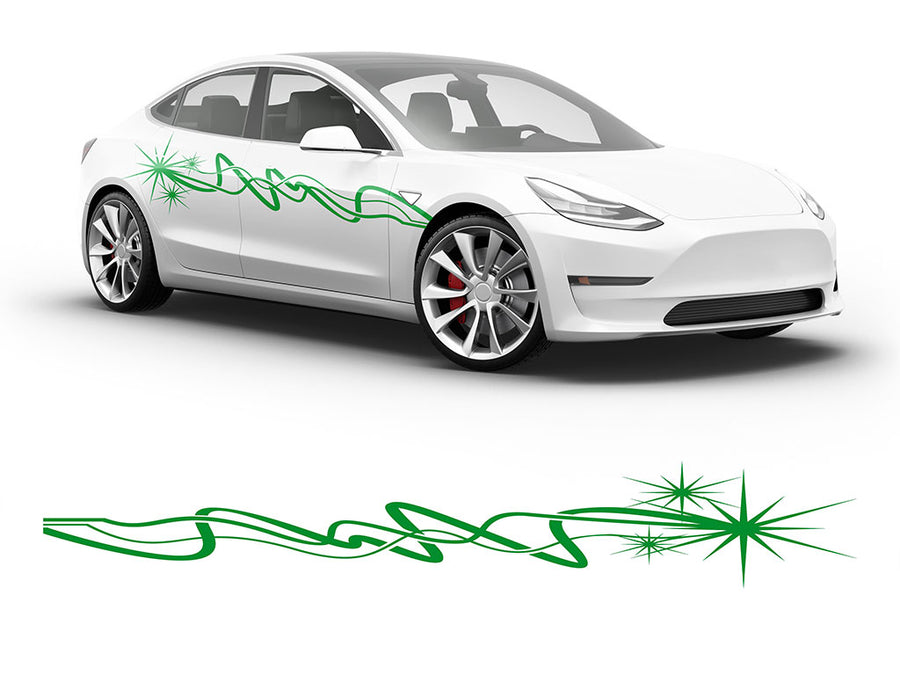 3M Bright Green Sparkle Body Graphic~Full Side Auto Decal Kit~0