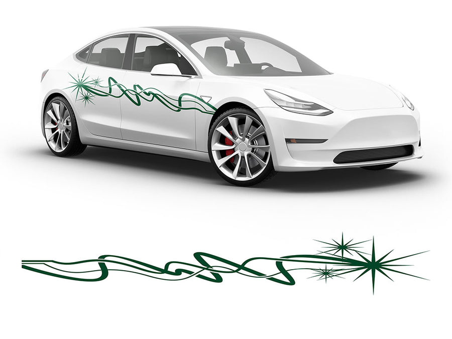 3M Dark Green Sparkle Body Graphic~Full Side Auto Decal Kit~0