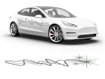 3M Light Gray Sparkle Body Graphic~Full Side Auto Decal Kit~0