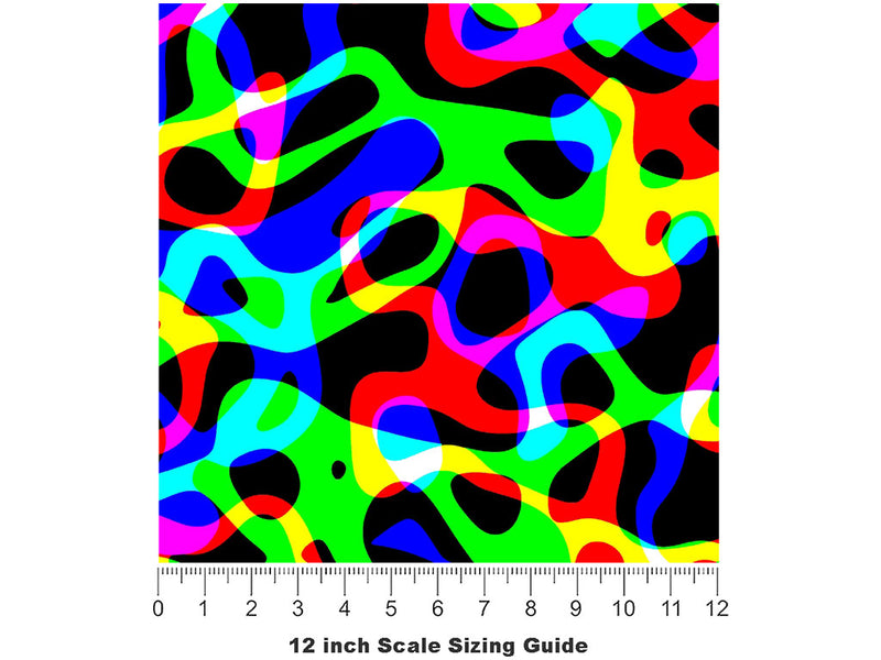 Speed of Night Retro Vinyl Film Pattern Size 12 inch Scale~Rwraps Speed of Night Retro Sizing Chart~2