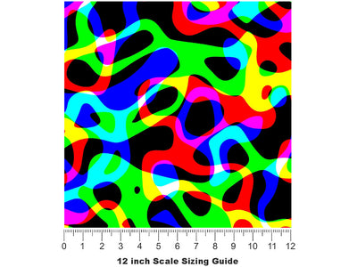 Speed of Night Retro Vinyl Film Pattern Size 12 inch Scale~Rwraps Speed of Night Retro Sizing Chart~2