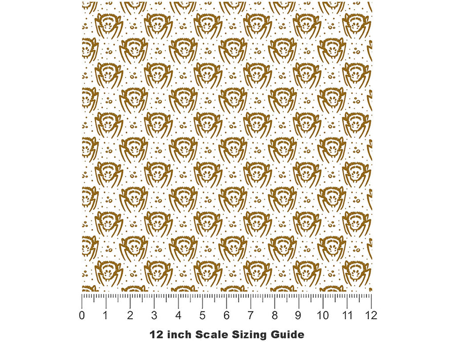 Spider Fangs Spooky Fun Vinyl Film Pattern Size 12 inch Scale~Rwraps Spider Fangs Spooky Fun Sizing Chart~2