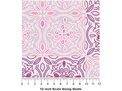 Spider Lily Tile Vinyl Film Pattern Size 12 inch Scale~Rwraps Spider Lily Tile Sizing Chart~3