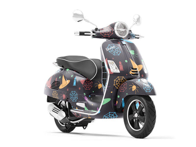 Spidery Hats Witch Vespa Scooter Wrap Film