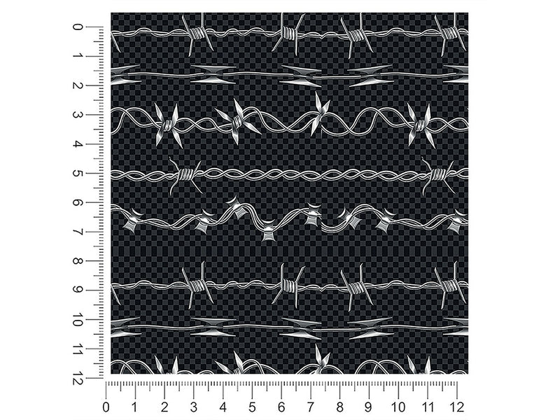 spiked variations barbed wire 1ft x 1ft Craft Sheets