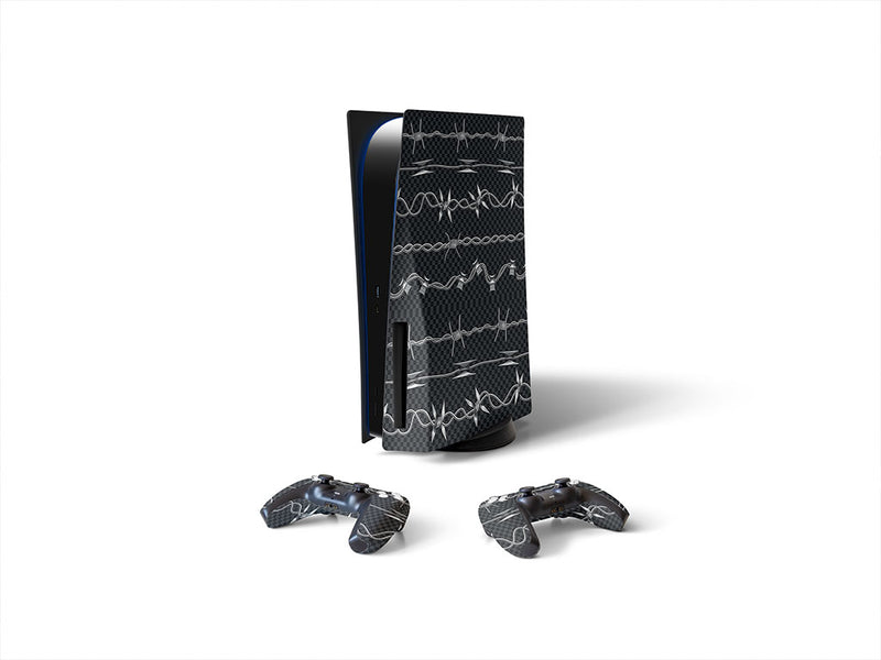 spiked variations barbed wire Sony PS5 DIY Skin