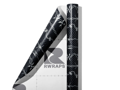 Spiked Variations Barbed Wire Wrap Film Sheets~Rwraps Series 914 Spiked Variations Barbed Wire Scrolled Sheet~3