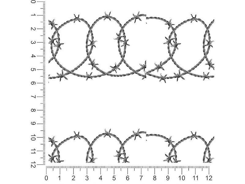 spiraling ross barbed wire 1ft x 1ft Craft Sheets