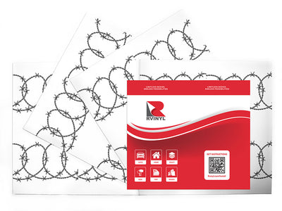 spiraling ross barbed wire Craft Vinyl Sheet Pack