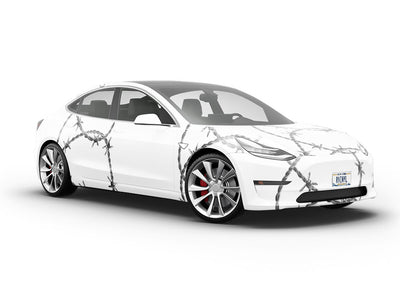 Spiraling Ross Barbed Wire Vehicle Vinyl Wrap