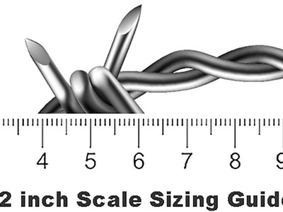 Spiraling Ross Barbed Wire Vinyl Film Pattern Size 12 inch Scale~Rwraps Spiraling Ross Barbed Wire Sizing Chart~2