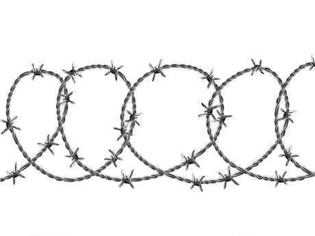 Spiraling Ross Barbed Wire Vinyl Wrap Pattern~Rwraps Series 914 Digitally Printed Vinyl Wrap~0