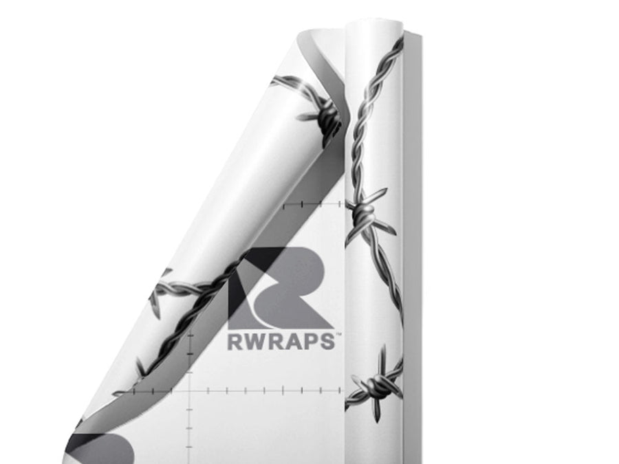 Spiraling Ross Barbed Wire Wrap Film Sheets~Rwraps Series 914 Spiraling Ross Barbed Wire Scrolled Sheet~3