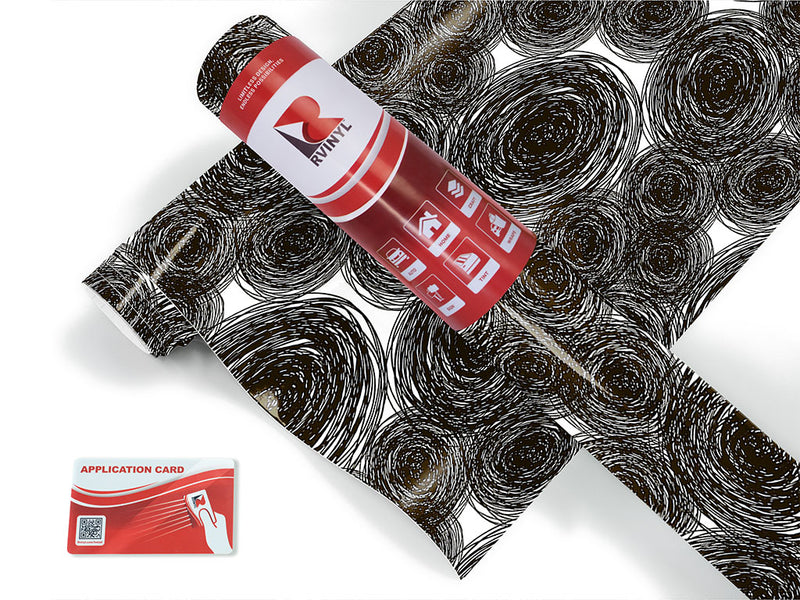 spiraling thoughts abstract geometric Craft Vinyl Roll