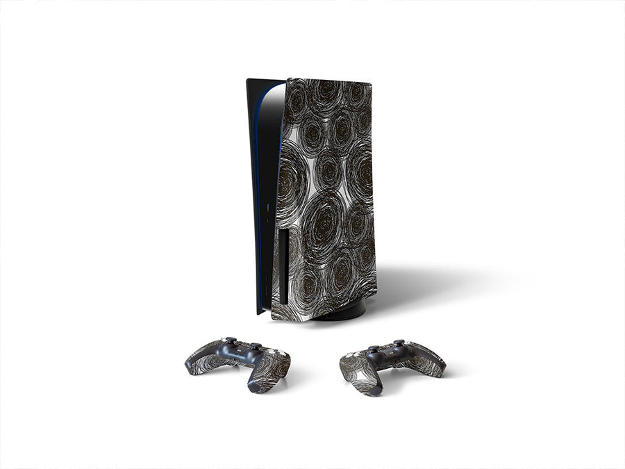 spiraling thoughts abstract geometric Sony PS5 DIY Skin