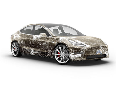 Spiraling Thoughts Abstract Vehicle Vinyl Wrap