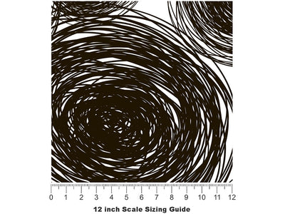 Spiraling Thoughts Abstract Vinyl Film Pattern Size 12 inch Scale~Rwraps Spiraling Thoughts Abstract Sizing Chart~2