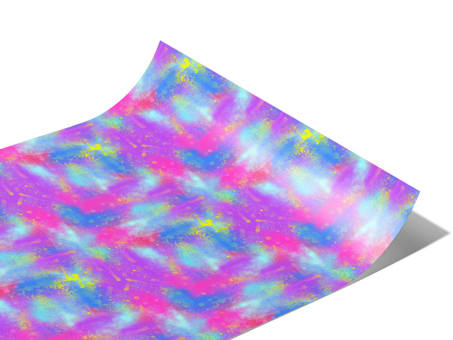Splattered Fantasy Tie Dye Vinyl Wraps~Rwraps Series 914 Digitally Printed Vinyl Wrap~0