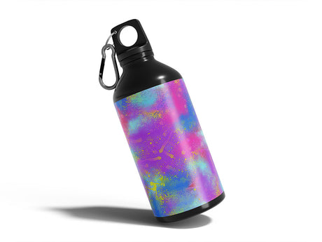 splattered fantasy tie dye Water Bottle DIY Stickers