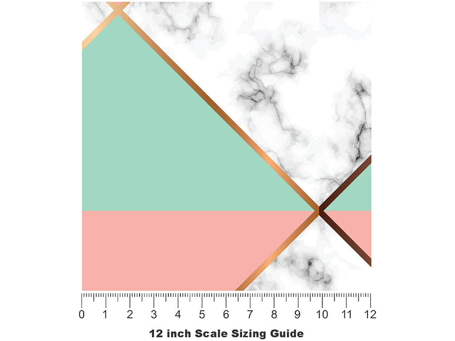 Split Diamonds Tile Vinyl Film Pattern Size 12 inch Scale~Rwraps Split Diamonds Tile Sizing Chart~3