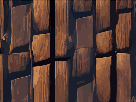 Split Mahogany Wooden Parquet Vinyl Wrap Pattern~Rwraps Series 914 Digitally Printed Vinyl Wrap~0