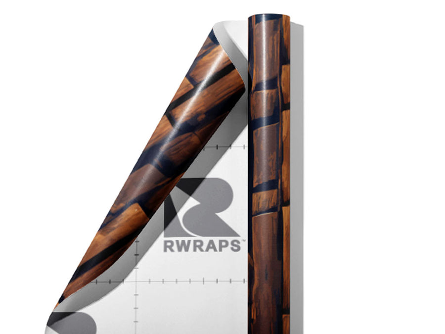 Split Mahogany Wooden Parquet Wrap Film Sheets~Rwraps Series 914 Split Mahogany Wooden Parquet Scrolled Sheet~4