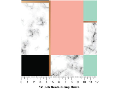 Split Panels Tile Vinyl Film Pattern Size 12 inch Scale~Rwraps Split Panels Tile Sizing Chart~3