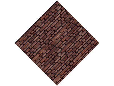 Split Walnut Wooden Parquet Vinyl Wrap Pattern