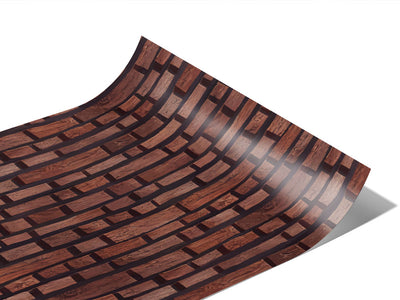 Split Walnut Wooden Parquet Vinyl Wraps~Rwraps Series 914 Digitally Printed Vinyl Wrap~1