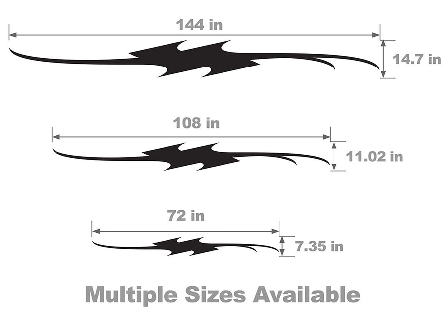 Splurge Vehicle Body Graphic Size Chart