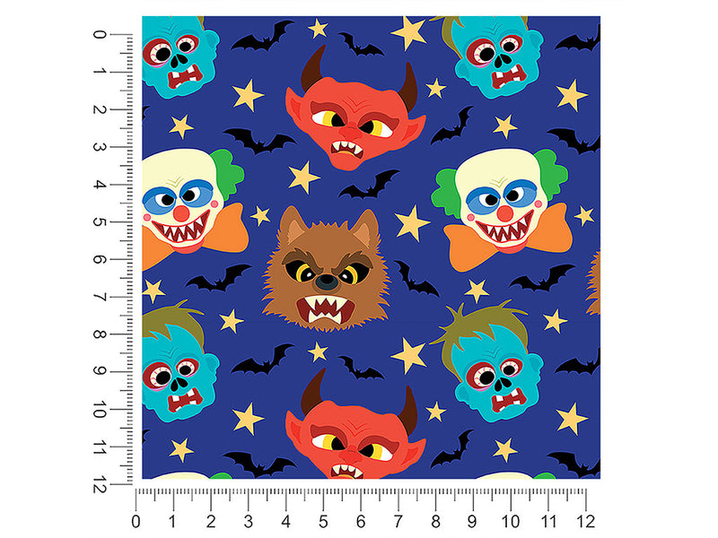 spooky friends halloween 1ft x 1ft Craft Sheets