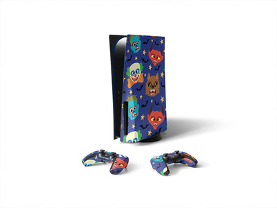 spooky friends halloween Sony PS5 DIY Skin
