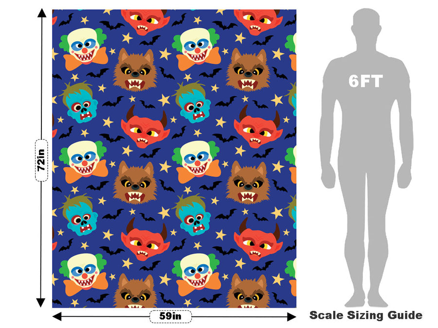 Spooky Friends Halloween Vehicle Wrap Scale~Rwraps Series 914 Spooky Friends Halloween Measurements~1