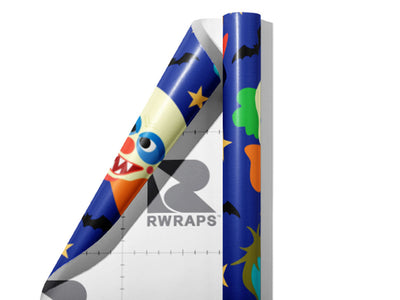 Spooky Friends Halloween Wrap Film Sheets~Rwraps Series 914 Spooky Friends Halloween Scrolled Sheet~3