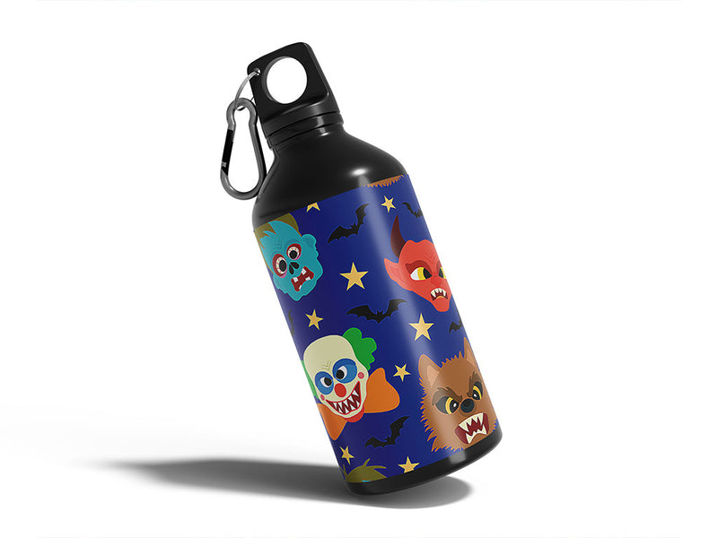 spooky friends halloween Water Bottle DIY Stickers