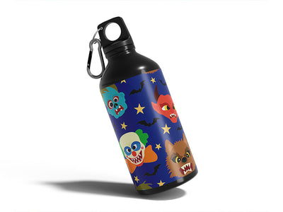 spooky friends halloween Water Bottle DIY Stickers