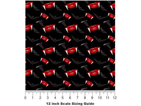 Spooky Night Vampire Vinyl Film Pattern Size 12 inch Scale~Rwraps Spooky Night Vampire Sizing Chart~2