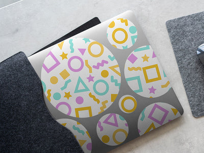 spring confetti abstract geometric DIY Laptop Stickers