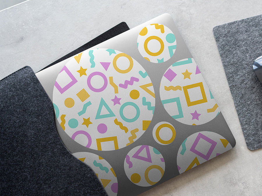 spring confetti abstract geometric DIY Laptop Stickers